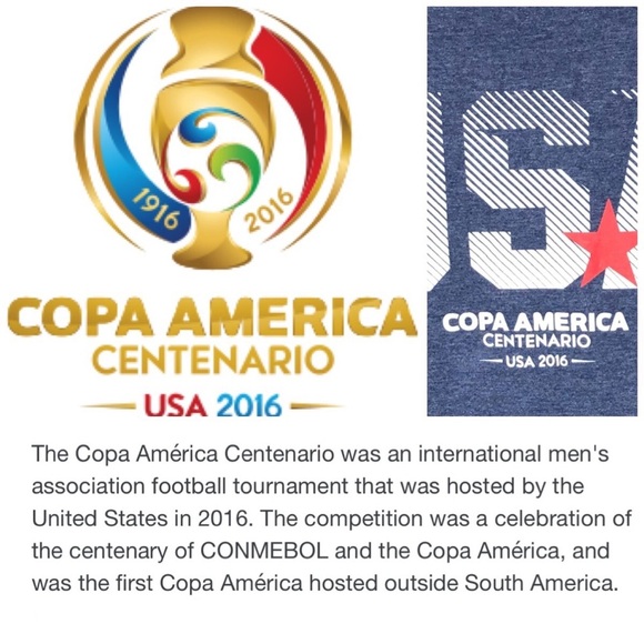 GAP Factory Soccer Tee USA COPA America Centenario USA 2016, Blue, Medium M - Picture 9 of 12